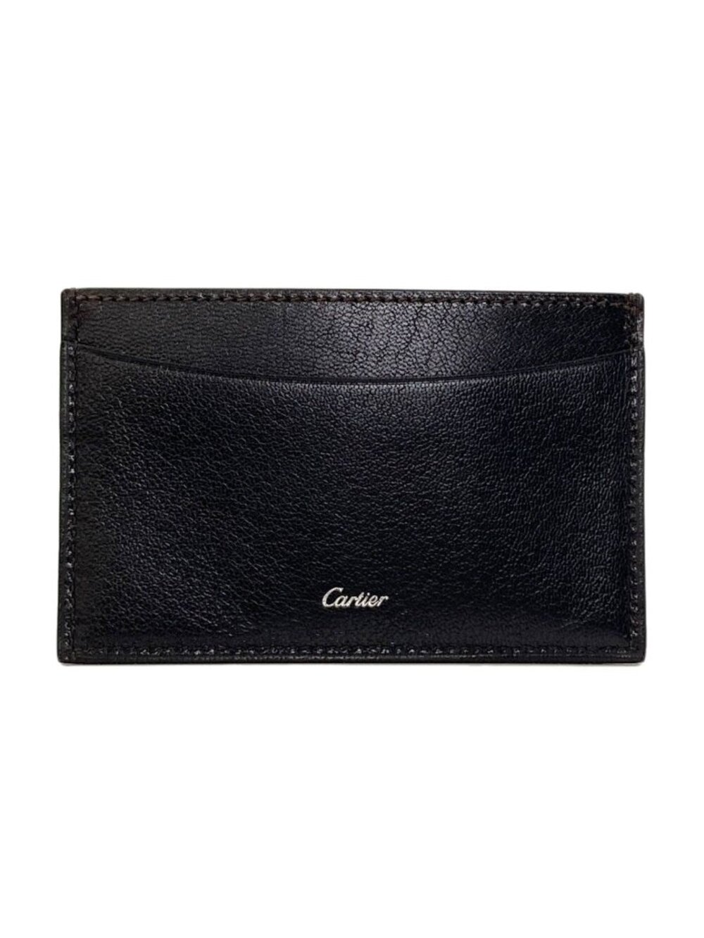 Cartier Logo Card Case Leather